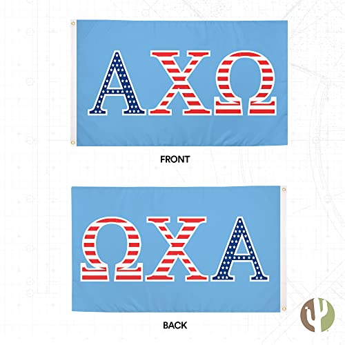 Alpha Chi Omega Usa Letter Sorority Flag 3 Feet X 5 Feet Banner Greek Sign Decor Axo (Flag - Usa) #TOP2