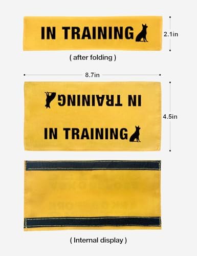 Cgvovgr in Training Dog Leash Wrap with Hanging ID Patch Tag, Service Dog in Training Alert Sign, Working Dogs Accessories - 3