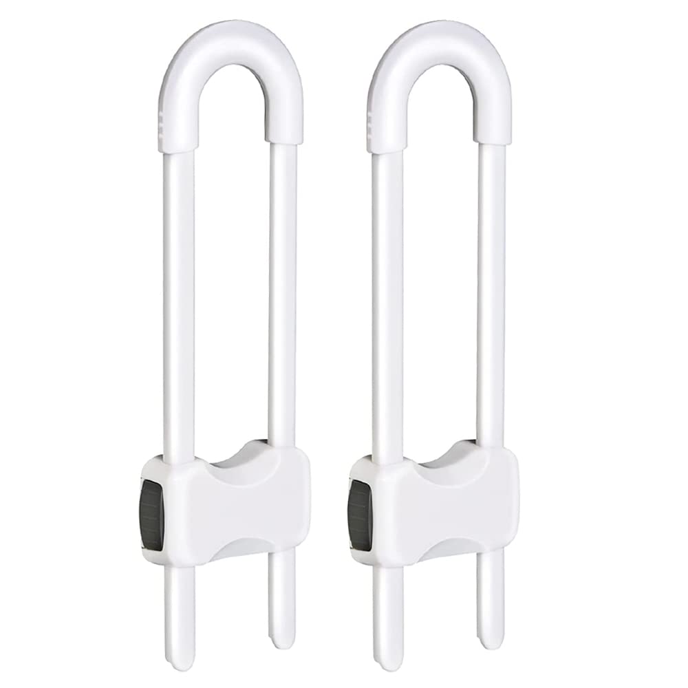 Baby Proofing Cabinets, Cabinet Locks for Babies,U-Shaped Child Locks for Cabinets, Child Proof Cabinet Latches,Child Safety Cabinet Locks with Adjustable by SPISPI (Pack of 2)