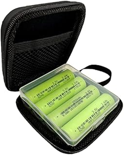 PUNLIM 4 pack Batteries Holder,for Rechargeable battery 3.7V 2500mah High Drain Battery 20A for Vape camera,torches,headlamp
