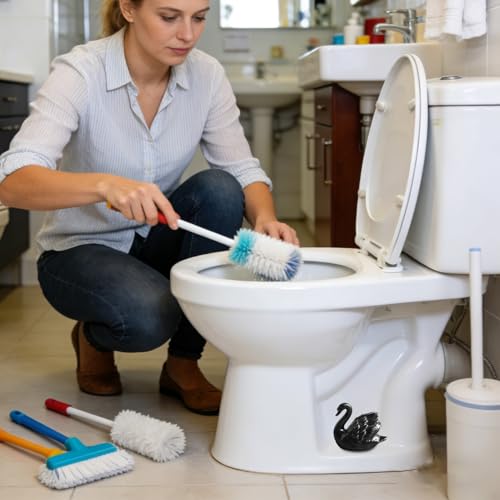 Tapones de inodoro para ocultar tornillos de forma decorativa 4