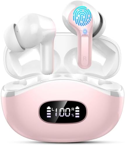 Bluetooth Kopfhörer, Kopfhörer Kabellos Bluetooth 5.4, 2026 HiFi-Stereo | Tiefer Bass, ENC Noise Cancelling Mic Wireless Earbuds, USB-C in Ear Ohrhörer, IP-X7 Wasserdicht Headphone