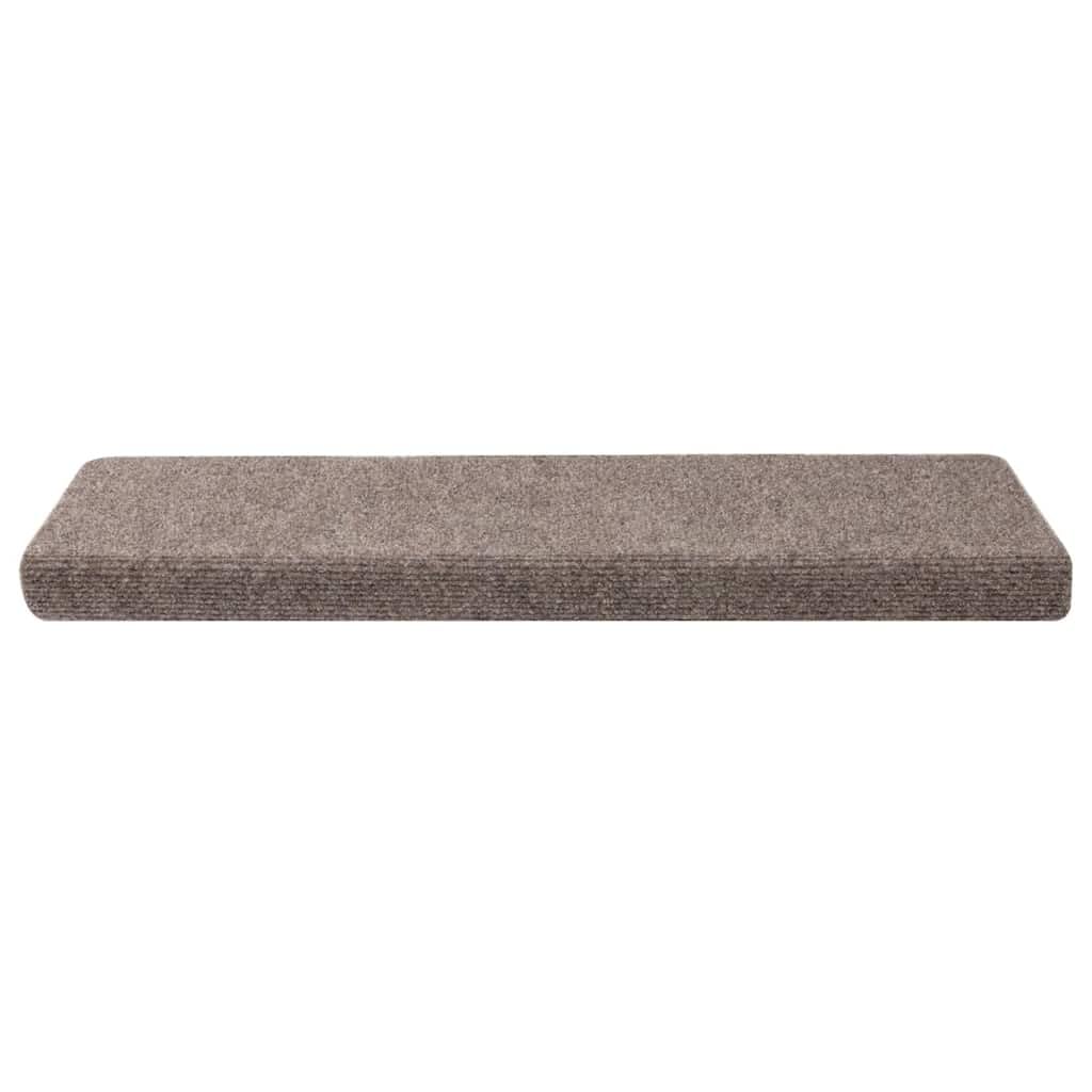 Alfombrillas autoadhesivas para escalones, 30 unidades, color beige, 65 x 21 x 4 cm, borde rectangular, antideslizantes, con aislamiento acústico de pisadas y pisadas, para escaleras de madera