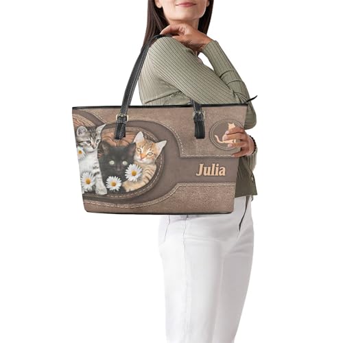 Tuoxiukan Personalized Handbags and Wallet Set for Women Clutch Purse Custom Name Tote Bag Customized Gifts for Mom4