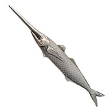 NUOBESTY Puer Puerh Tea knife Antique Fish Shape Stainless steel Ice Pick Punch Puer Tea Needle Tea Cake Knives Teaware (Random Color)