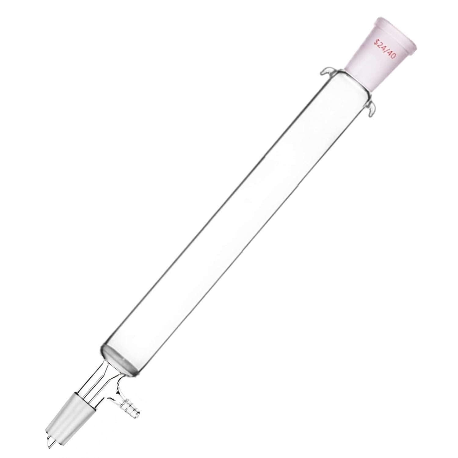 Lab Supplies 400ml Glass Chromatography Column, OD=45mm, 10mm Vacuum Hose Connection 24/40 30CM, 3# Coarse Filter