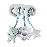 TuiVeSafu Baby Hanging Toy for Stroller and Crib, Bear Spiral Plush Circle Activity Car Seat Travel