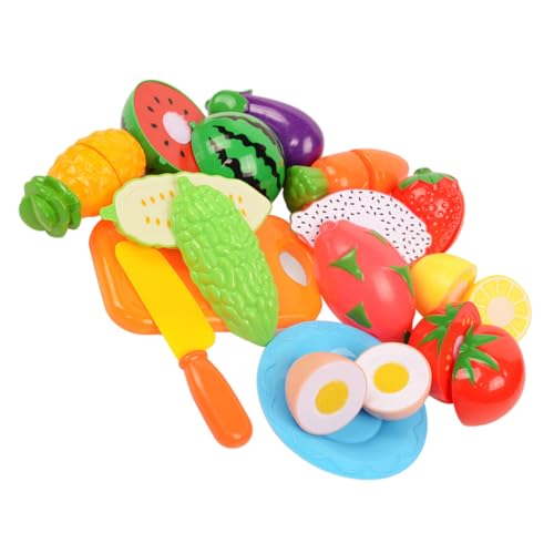 WESIEVYA Juguetes De Corte para Niños Y Niñas 13 Piezas Juguetes De Simulación De Frutas Y Verduras Juguetes Educativos para Fiestas