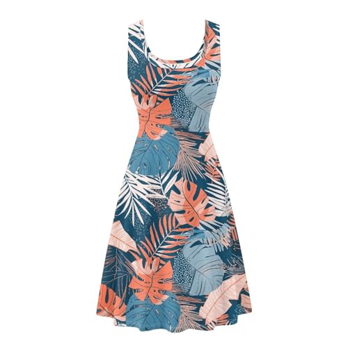 Image of Dreaweet Casual Sleeveless Dresses for Women Girls, Round Neck Tank Dresses with Pockets Summer Sundress Size XS-4XL