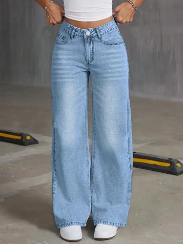 Baggy Jeans for Women Wide Leg y2k Skater Pants Low Rise Boyfriend Trendy Hip hop Streetwear2