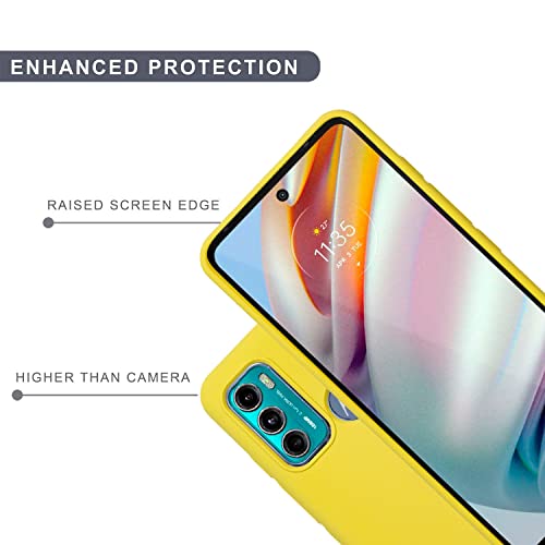 Image of SPRIG Compatible with Motorola G60 Liquid Silicone Premium Back Cover Drop Tested Shock Proof Mobile Case for Men, Women, Boys and Girls with Camera Protection (Green Yellow)
