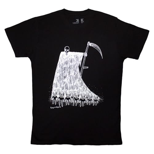 Rock Off officially Licensed Products Radiohead Grim Reaper - Camiseta orgánica, Negro, M