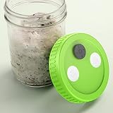 Pokrywka z szerokim otworem do hodowli płynów klasy spożywczej plastikowa pokrywa do fermentacji mason z 0,22 um PTFE syntetyczny filtr papierowy naklejka i gumowy korek 20 mm zestaw do uprawy grzybów