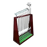 [Humanisiertes Design □ Das Golfclub-Organizer-Display-Regal kann 13 Clubs speichern. Der Abstand des Picklochs ist moderat, der Club ist nicht einfach zu kollidieren, einfach einzulegen und zu nehmen.