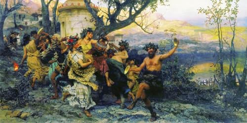 La Festa di Bacco cuadro en lienzo Henryk Hector Siemiradzki para solucionar paredes aburridas