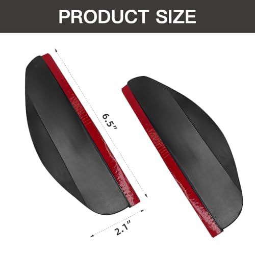 Image of 2PCS Car Rearview Mirror Rain Covers, Side Mirror Rain Guard, Durable, Effectively Blocks Rainwater, Maintains A Clear View, And Is Suitable For Most Car Models (Black, 2PCS)