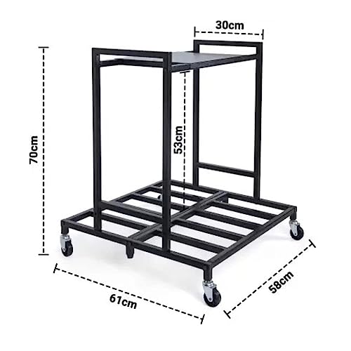 Image of Metal Inverter Trolley with Wheels (Double Inverter Trolley)