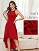 Bbonlinedress Womens Red Homecoming Cocktail Petite Lace Bridesmaid Dress Fancy Halter High Low Chiffon Prom Party,Red XS