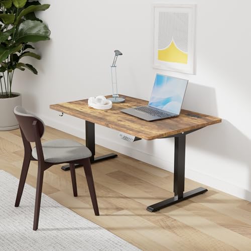 Image of COMHOMA Small Standing Desk Adjustable Height & Tiltable Tabletop, Mobile Stand Up Desk for Laptop, Portable Computer Table for Home Office Work and Walking Pad Treadmill, Height 30.7 inch-46.4 inch, Tan