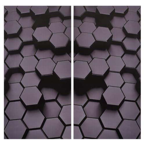 Image of JSCARLIFE Skull Car B-Pillar Sticker, HD Printed PVC Waterproof Car Decals, Car Stickers Vinyl Self-Adhesive Side Strip Decal Cool Stickers (Honeycomb Style 11)