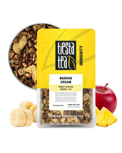 Image of Tiesta Tea Banana Cream, Sweet Banana Herbal Loose Leaf Tea, 2.5 oz Pouch
