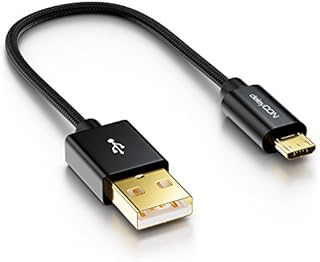 deleyCON 2m kabel Micro USB nylon + metalowa wtyczka - kabel do ładowania kabel do transmisji danych kabel do szybkiego ładowania - smartfon tablet PC laptop notebook - srebrny
