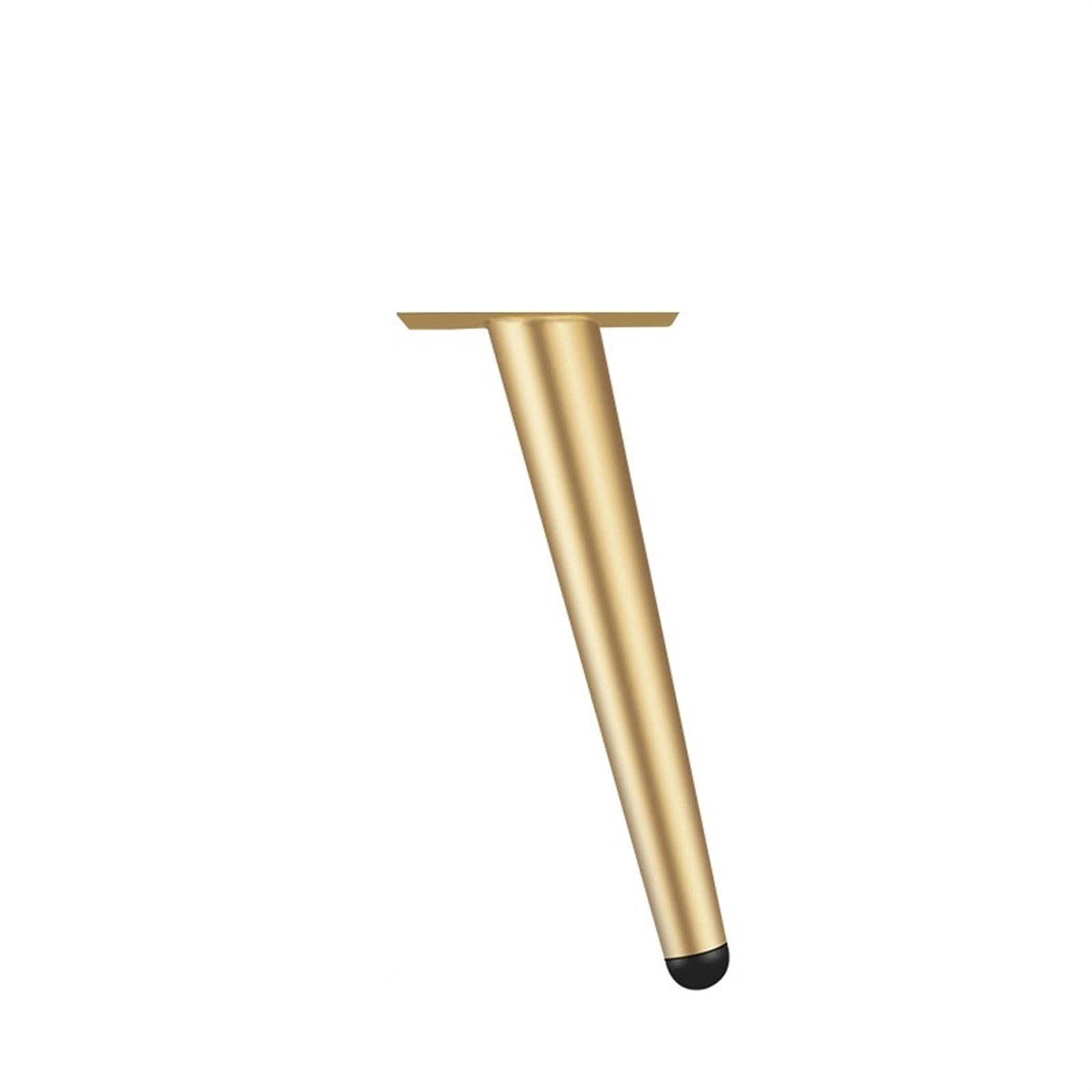 4 unids/Set de Patas cónicas oblicuas for Muebles, Patas de Metal for sofá Cama, Pata de Armario, Muebles de Mesa, herrajes de 10-30cm (Color : Gold Slant 12cm)