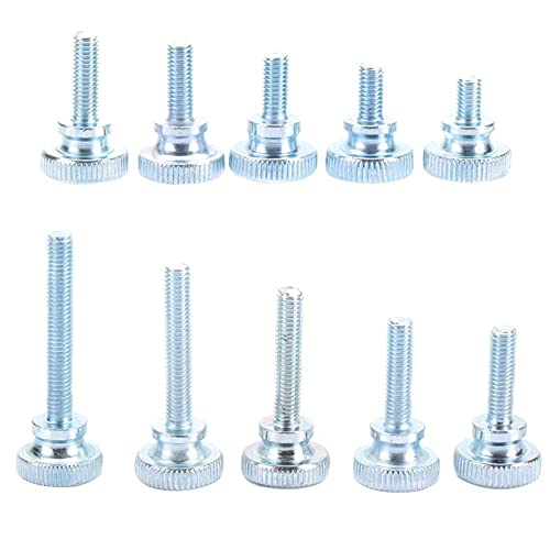 XLBH Décoration Essentielle 50pcs / Set M5 Vis à la Main à la Main à la Main réglable Step Double poignée à la tête Haute tête Vis moletée Nouvelle arrivée Matériel (Length : 12mm)