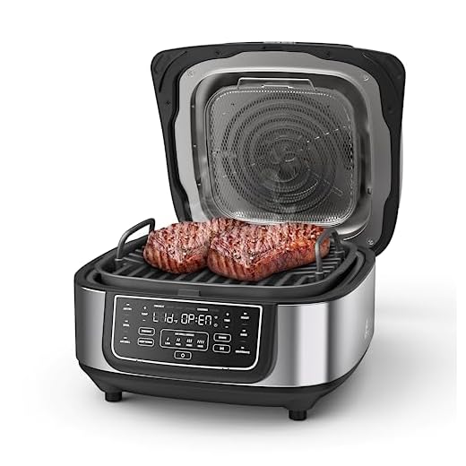 COSORI Electric Smokeless Indoor Grill & Smart XL Air Fryer Combo, 8-in-1, 6QT, 100 Recipes, Grill, Broil, Roast, Bake, Crisp, Dehydrate and More, Compatible with Alexa & Google Assistant, Black