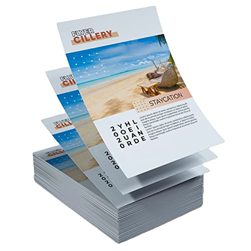 Leosinda Business Custom Flyer Paper Personalized Full Color A4 A5 A6 - For Flyer Paper Brochure Paper Order Forms, Menus, Posters, Flyer Paper. Customized 1 Or 2 Sides Printing (500Pcs) #TOP2
