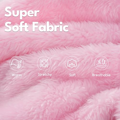 Fuzzy Dog Hoodie Sweater for Large Dogs Warm Winter Dog Clothes with Double-Sided Plush Fleece Soft Stretchy Pet Coats Hooded Sweatshirt for Medium Large Dogs - Image 3
