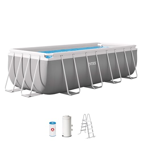 INTEX 55243 - Piscina Desmontable Rectangular con depuradora Prism Frame
