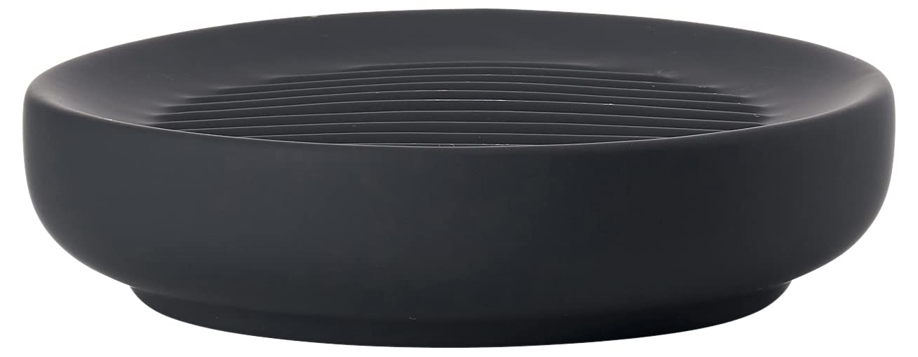 Zone Denmark Ume Soap Dish, Bathroom Accessory with Soft Touch Surface and Drainage Ridges, Stoneware Material
