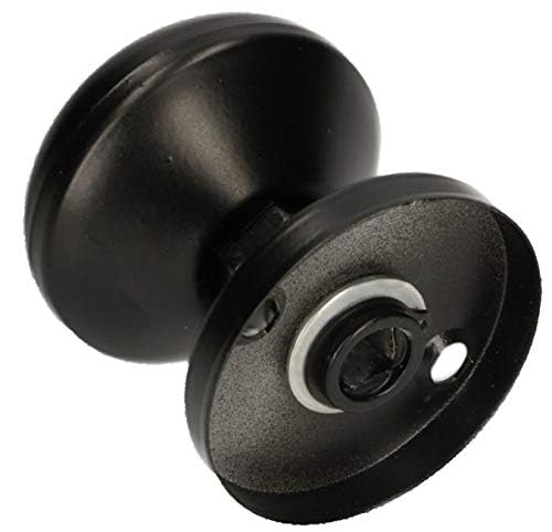 KOTARBAU® Türknopf Ø 55 mm Metall Türknauf Drehbar Kugelknauf Rund Türgriff Türdrucker Türklinke Rosette Feststehend Pulverbeschichtet (Schwarz)