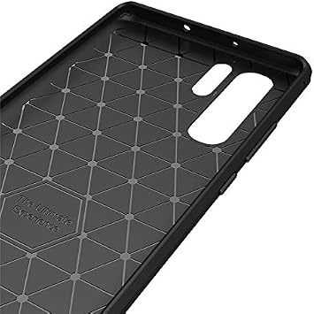 Microcase Huawei P30 Pro Brushed Carbon Fiber Silikon TPU Kılıf - Siyah