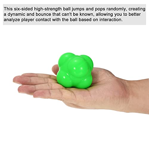 PATIKIL Reaction Ball, Agility Trainer, Silicone Bounce Balls, for Baseball Hand-Eye Coordination Reaction Speed Training, Green - Image 4