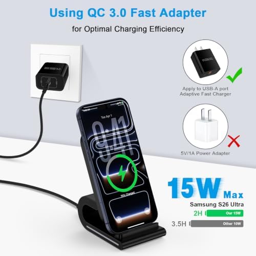 Samsung Wireless Charger Fast Charging Stand for Samsung Galaxy S26 Ultra