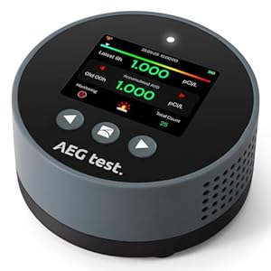 HOUND-1085 Radon Detector for Home, Basement & Nursery, Long-Term Continuous Radon Monitor for Family Lung Health, Rechargeable with 45-Day Battery Life, Audible/Visual Alarms, pCi/L or Bq/m³
