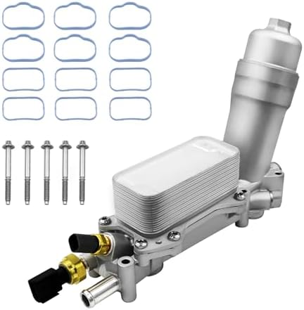 Oil Cooler Engine Oil Filter Housing 926-959 Full Aluminum For 2011-2016 Chrysler 300 200, Dodge Grand Caravan Challenger Charger Durango Journey,Jeep Grand Cherokee Wrangler, Ram 3.6L 926-876