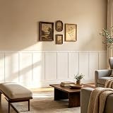 WADILE Kit Pannelli da Parete Board and Batten, Rivestimento Murale Verniciabile in PS con 24 Modanature e 6 Profili di Finitura, Pannelli Decorativi per Soggiorno, Camera da Letto e Corridoio
