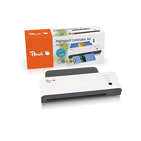 Peach Laminator A4 – szybki start, zaledwie 60 sekund vs. 3-5 min – 2 folie na minutę / 3 razy szybciej niż dotychczas – PL120A