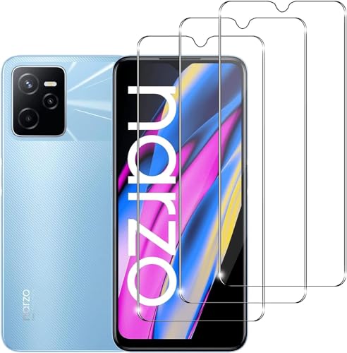 [3 Piezas] Protector de Pantalla para realme Narzo 50A [Dureza 9H] [Anti-rasguños] [Alta Definición] [Anti-Huella] Vidrio Templado Protector Pantalla Compatible conrealme Narzo 50A