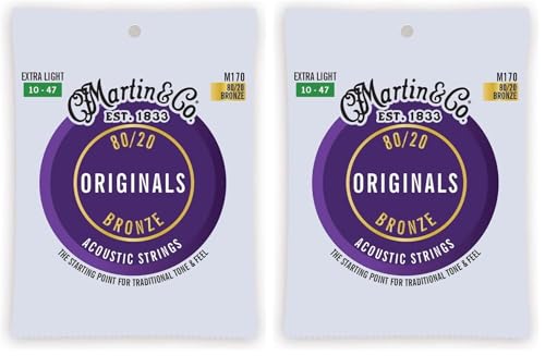 Martin(�}�[�`��) MARTIN M170 Extra Light 10-47 �A�R�[�X�e�B�b�N�M�^�[�� (× 2)