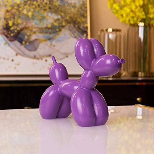 Weijl Balloon Dog Sculpture Modern Decor Resin Statue Living Room Ornaments Home Desk Shelf Decor Art Gift,Yellow