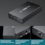 Amplifieur d'écouteur portable 16-300. - HiFi 3.5MM Ampli d'écoute rechargeable avec 2-Stage Interrupteur gain,Volume Knob, Surface en aluminium, Compatible avec le téléphone, iPad, PC, PS4/5,MP3/4 Joueurs