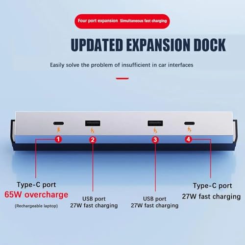 Hub de chargement rapide pour voiture Highland adaptateur USB C de console - 3