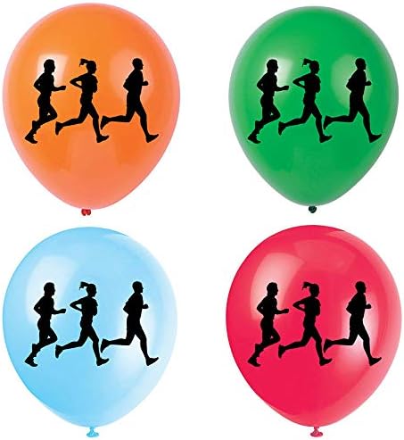 Running Latex Balloons, 12inch (16pcs) Run Track, Birthday Party Decorations, Supplies