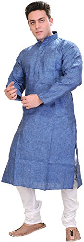 Pyjama pur lin bleu Exotic India pour des soirées d'été relaxantes