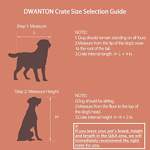 DWANTON Dog Crate Furniture with Cushion, Wooden Kennel Table with Double Doors, Indoor Dog House, Small/Medium/Large/Extra Large Size, 27.2" L, Rustic Brown by Dwanton - Image 5