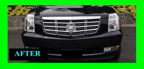 fits 2007-2010 Cadillac Escalade Chrome Grille Grill KIT 2007 2008 2009 07 08 09 10 EXT ESV Hybrid
